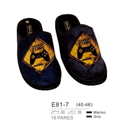 Zapatillas descanso destalonadas dibujo warning gamers (made in