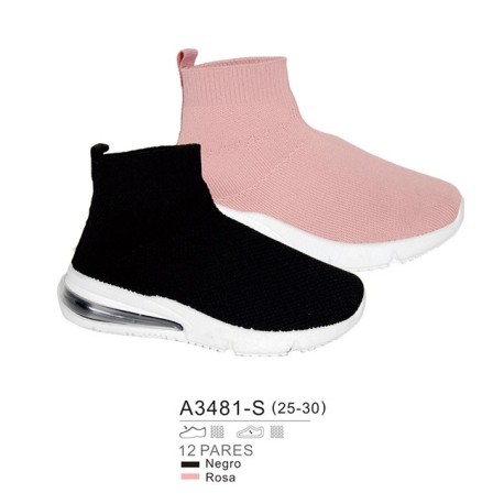 Deportivas abotinadas estilo calcetín - Bubble - BBI-A3481-S