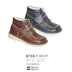 Botines básicos con pespunte a vista, cierre velcro - Bubble -