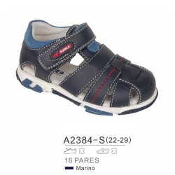 Sandalias cangrejeras puntera cerrada y cierre velcro