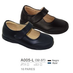 Colegiales lisos con cierre velcro-Bubble-BBI-A005-S