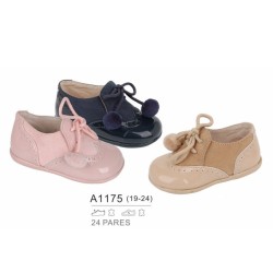 Merceditas cerradas doble textura con cierre cordones-Bubble-BBI-A1175