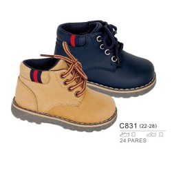 Botines de piel con cierre cordones-Bubble-BBI-C831