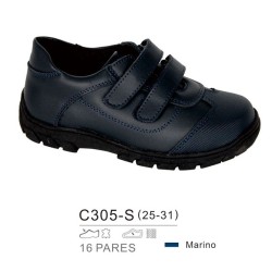 Colegiales puntera reforzada con cierre doble velcro-Bubble-BBI-C305-S