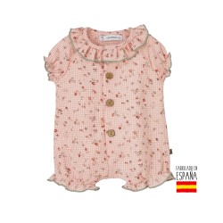 Pelele corto estampado orégano bebé niña-CLV-32430-Calamaro Baby