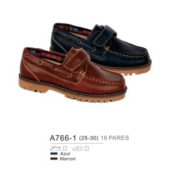 Naúticos de piel con cierre velcro-Bubble-BBI-A766-1