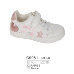 Deportivas velcro y cordones estrellas y corazones-Bubble-BBV-C908-L