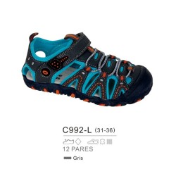 Sandalia sport cierre velcro elásticos-Bubble-BBV-C992-L