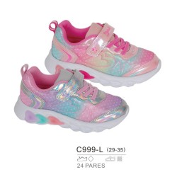 Deportivas con luces cordones y velcro-Bubble-BBV-C999-L