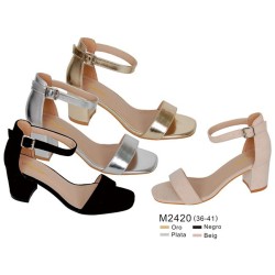 Sandalias tacón bajo punta rectangular-Bubble-BBV-M2420