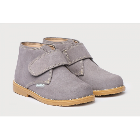Botines bajos piel y cierre velcro, made in spain - ANGELITOS -