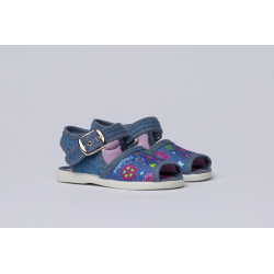 Sandalia lona flores angelitos-ANGV-118-Angelitos