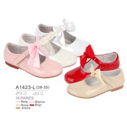 Merceditas lisas cierre velcro y detalle lazo - Bubble -