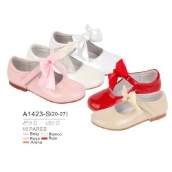 Merceditas lisas cierre velcro y detalle lazo - Bubble -