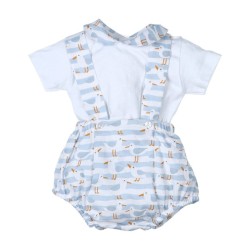 Conjunto corto 2 piezas bebé niño gaviotas-TBV-29318-Tony Bambino