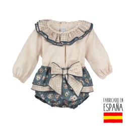 Conjunto manga larga pololo excellent duero bebé niña-CLI-11080-Calamaro Baby