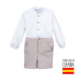 Conjunto excellent manga larga pantalón corto niño-CLI-11076-N-Calamaro Baby