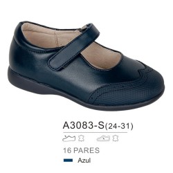 Colegiales lisos con puntera reforzada y cierre velcro-Bubble-BBI-A3083-S