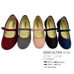 Mercedita serraje cierre velcro, con plantilla interior -