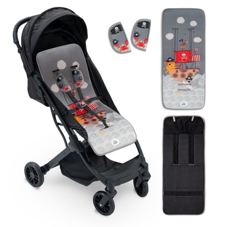 Colchoneta carro Universal TRANSPIRABLE Animalitos C059 Interbaby incluye forro tirantes