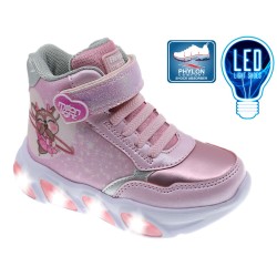 Botines sport con luces cordones y velcro-BPI-2208890-Beppi