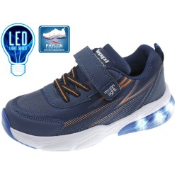 Deportivos con luces cordones y velcro-BPI-2208980-Beppi