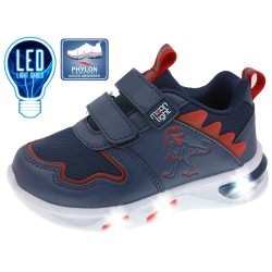 Deportivos con luces doble velcro dino-BPI-2201970-Beppi