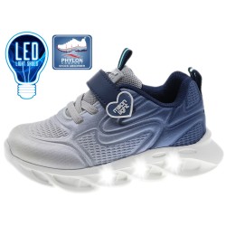 Deportivos con luces cordones y velcro-BPI-2202851-Beppi