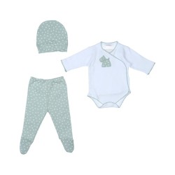 Conjunto 3 piezas bebé algodón tipo muda perrito-TBI-30331-Tony Bambino