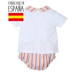Conjunto corto bebé niño 2 piezas rayas-TBV-29109-Tony Bambino