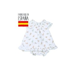 Tumodakids distribuidores de ropa de bebé. Conjunto vestido estampado bebé Patos - Tony Bambino