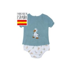 Tumodakids distribuidores de ropa de bebé. Conjunto tejido combinado patos - Tony Bambino