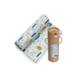 Tumodakids mayoristas de ropa infantil. MUSELINA  1.20 x 1.20   MOD GATITO en tubo de cartón con asas - Interbaby