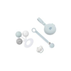 Tumodakids mayoristas de ropa infantil. SET REGALO 4 PCS SILICONA CHUPETERO+PORTA+CHUPETE+SONAJERO - Interbaby