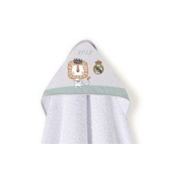 Tumodakids mayoristas de ropa infantil. CAPA DE BAÑO 1X1 REAL MADRID LEON ESCUDO BLANCO - Real Madrid