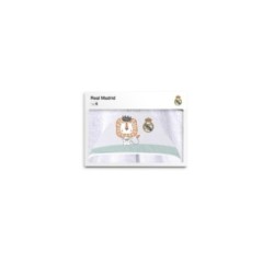 Tumodakids mayoristas de ropa infantil. CAPA DE BAÑO 1X1 REAL MADRID LEON ESCUDO BLANCO - Real Madrid