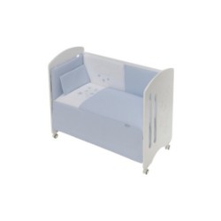 Tumodakids mayoristas de ropa infantil. Juego cuna: Colcha + Chichonera 60x120cm Colección Nido de Abeja Bordado Viggo  Don A