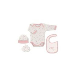 Tumodakids distribuidores de ropa infantil. SET REGALO BODY 4 PCS 100% ALG TALLA 0-6 MOD FLORES BOTANICO DON ALGODÓN - Don Al