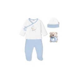 Tumodakids mayoristas de ropa infantil. SET REGALO SONAJERO 4 PCS 100% ALG TALLA 0-6 MOD OSO DON ALGODÓN - Don Algodón