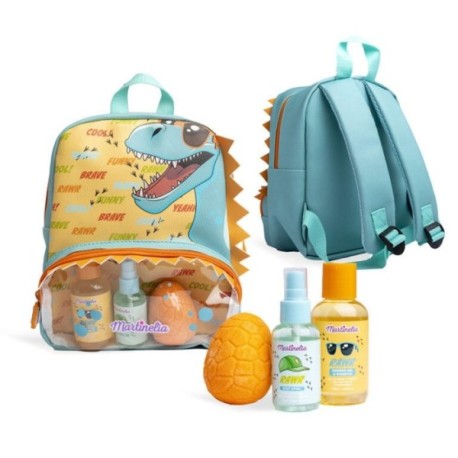 Tumodakids distribuidores de ropa infantil. Set de baño infantil en mochila: Gel de ducha y champú 2 en 1, bruma corporal y b