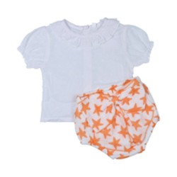 Tumodakids mayoristas de ropa de bebé. Pichi corto volante Amapolas - Tony Bambino