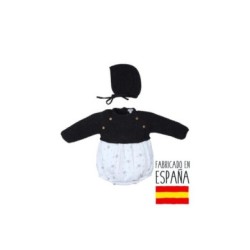 Tumodakids proveedores de ropa de bebé. Conjunto ranita manga larga tejido combinado y capota - Tony Bambino