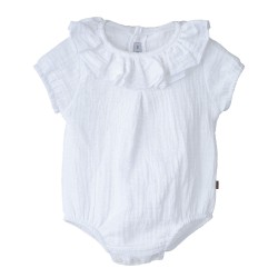 Pelele corto Alborán cuello volante-32497-Calamaro Baby