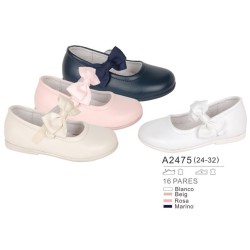 Merceditas lisas con detalle lazo en sujeción  velcro-Bubble-BBV-A2475