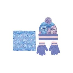 Tumodakids proveedores de ropa infantil. CONJUNTO 3 PIEZAS GORRO+BRAGA+GUANTES  SNOOD STITCH - Cerdá - STITCH