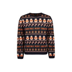 Tumodakids proveedores de ropa infantil. Jersey navideño hombre cuello redondo - Blue Seven