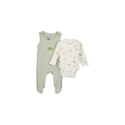 Tumodakids proveedores de ropa de bebé. Conjunto 2 piezas bebé niño: peto largo y body - Blue Seven