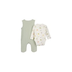 Tumodakids proveedores de ropa de bebé. Conjunto 2 piezas bebé niño: peto largo y body - Blue Seven