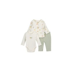 Tumodakids proveedores de ropa de bebé. Conjunto 3 piezas bebé niño: Chaqueta estampada+pantalón largo y body - Blue Seven