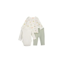 Tumodakids proveedores de ropa de bebé. Conjunto 3 piezas bebé niño: Chaqueta estampada+pantalón largo y body - Blue Seven